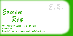 ervin riz business card